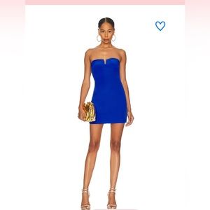 superdown Isidora Strapless Mini Dress in Blue